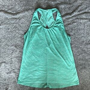Green Sleeveless Relaxed Backless Tank Top